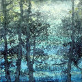 Green Lake Dawn, acrylic on canvas, 12" x 12", 2011