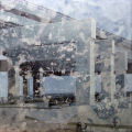 Double Exposure, acrylic on canvas, 36" x 36", 2009, from the Urban Archaeology series by Pat Stanley