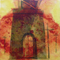 Port Hope Viaduct 2, acrylic on canvas, 12" x 12", 2010, SOLD by Pat Stanley